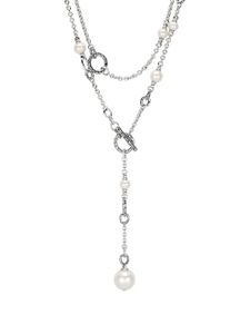 John Hardy collier lariat Classic Chain en argent orné de perles