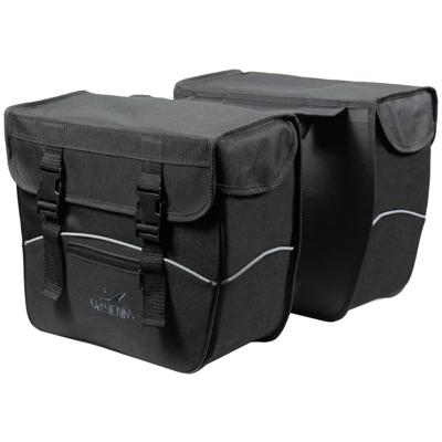 Greenlands tas dubbel zwart-zwart. afmeting 35x31x16 (x2) cm. afgeschuinde kanten, 34l