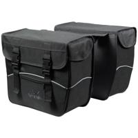 Greenlands tas dubbel zwart-zwart. afmeting 35x31x16 (x2) cm. afgeschuinde kanten, 34l