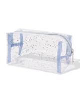 HEMA Etui 18x8.5x10.5cm transparant (blauw) HEMA Etui 18x8.5x10.5cm transparant (blauw)