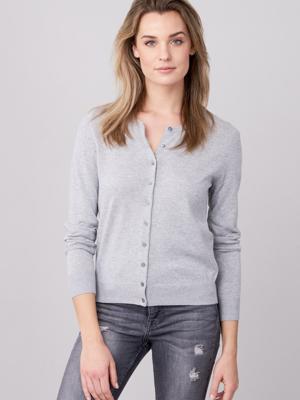 Basic cardigan van katoen-mix
