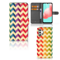 Samsung Galaxy A32 5G Telefoon Hoesje Zigzag Multi Color - thumbnail