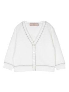 La Stupenderia cardigan boutonné à col v - Blanc