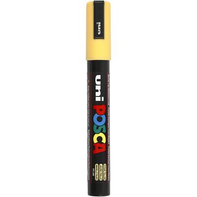 Uni-Posca Posca marker, afm pc-5m, lijndikte 2,5 mm, medium, straw yellow, 1 stuk