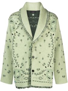 Alanui cardigan à motif cachemire en jacquard - Vert