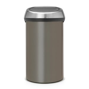 Brabantia Touch Bin afvalemmer 60 liter - Platinum / Matt Steel Fingerprint Proof