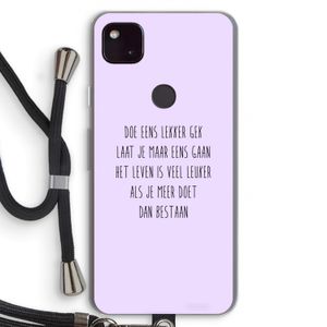 Gek: Pixel 4a 5G Transparant Hoesje met koord