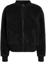 Karl Lagerfeld veste bomber zippée à logo brodé - Noir - thumbnail