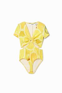 Body met cut-outs en Smiley® - YELLOW - XS