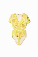 Body met cut-outs en Smiley® - YELLOW - XS - thumbnail