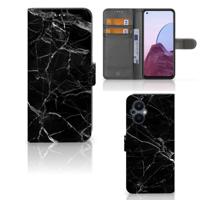 OPPO Reno 8 Lite | OnePlus Nord N20 | Bookcase | Marmer Zwart - Origineel Cadeau Vader