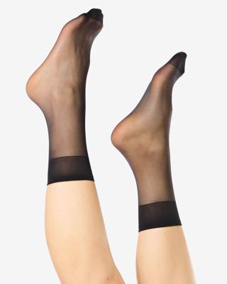 HEMA Pantysokken 15denier anti-ladder mat - 2 paar zwart (zwart)