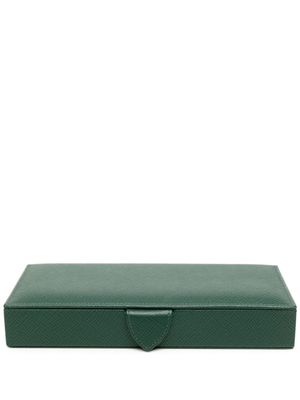 Smythson boite à boutons de manchette Panama - Vert