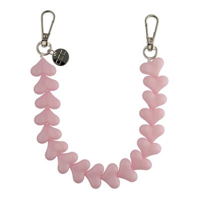 Telefoonkoord Heart - Babyroze - Zilver Telefoonkoord Heart - Babyroze - Zilver