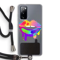Lip Palette: Samsung Galaxy S20 FE / S20 FE 5G Transparant Hoesje met koord