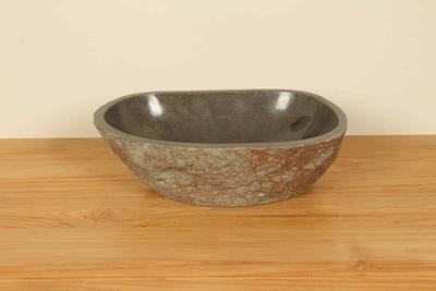 Rivierstenen waskom RM030347, 44x31x15 cm