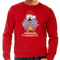 Foute Kersttrui/sweater voor heren - doomsday - rood - cold turkey