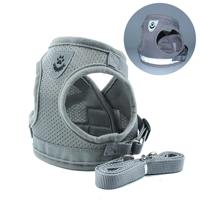 Verstelbare polyester mesh reflecterende vest lood leiband voor huisdier hond grootte: L (grijs) Verstelbare polyester mesh reflecterende vest lood leiband voor huisdier hond grootte: L (grijs)