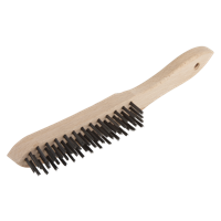 Wolfcraft Handdraadborstel | Staal | 4 rijen | 280mm | 1 stuk - 2722000