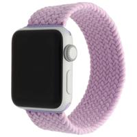 Apple Watch Nylon Gevlochten Solo Band - Lichtpaars - 44, 45, 46 & 49mm - S