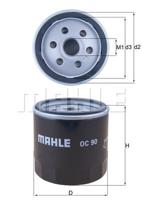 Oliefilter MAHLE, Diameter (mm)76,2mm, u.a. für Opel, Saab, Daewoo, Vauxhall, Chevrolet, Lada, Irmscher, Rover