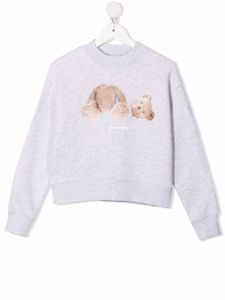 Palm Angels Kids sweat à imprimé Teddy Bear - Gris