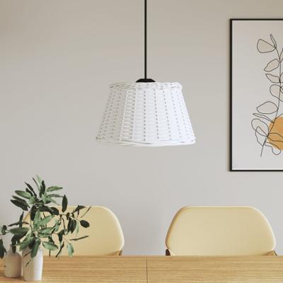 VidaXL Plafondlampenkap ø50x30 cm wicker wit