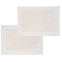 Secret de Gourmet diner placemat Texaline - Set van 8x stuks - wit - 50 x 35 cm - Onderleggers