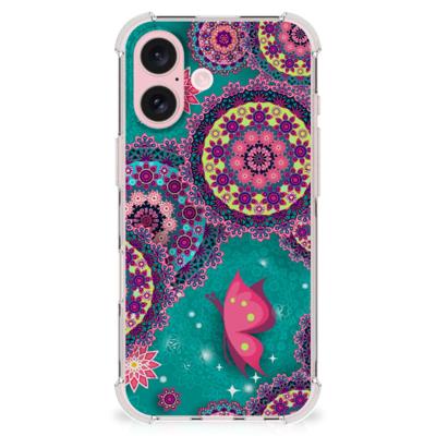 iPhone 16 Back Cover Cirkels en Vlinders iPhone 16 Back Cover Cirkels en Vlinders