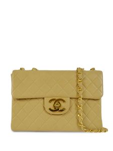 CHANEL Pre-Owned 1995 jumbo Classic Flap shoulder bag - Tons neutres