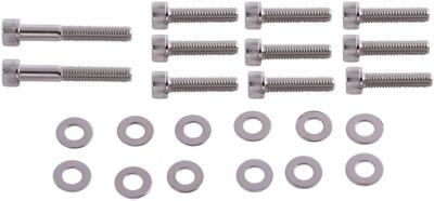 TNT Screw set engine cover minarelli 50 chrome