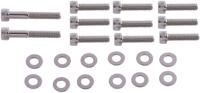 TNT Screw set engine cover minarelli 50 chrome