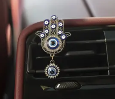 Boze Oog Hamsa Hand Auto Clip - Spiritualiteit - Spiritueelboek.nl