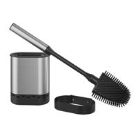 Metaltex cleany toiletborstel + houder 13x8x47 cm zwart/rvs Metaltex cleany toiletborstel + houder 13x8x47 cm zwart/rvs
