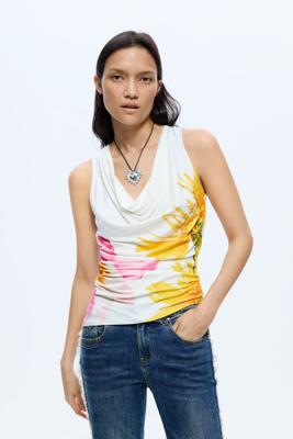 Bedrukte mouwloze top - MATERIAL FINISHES - XL Bedrukte mouwloze top - MATERIAL FINISHES - XL