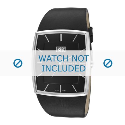 Horlogeband Skagen 567LSLB / 567LSLB1 Leder Zwart 32mm