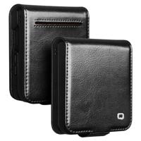 Qialino Samsung Galaxy Z Flip 7 hoesje - Leren Flipcase - Zwart