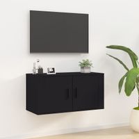 Tv-wandmeubel 80x34,5x40 cm zwart