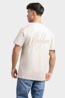 Malelions Striped Signature T-Shirt Heren Gebroken Wit - Maat XS - Kleur: Wit | Soccerfanshop