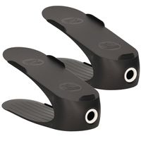 2x Stuks schoenenrekjes/plankjes voor 1 paar schoenen zwart 29,5 x 25 cm