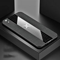 Voor OPPO R9 XINLI stiksels doek Textue schokbestendige TPU beschermhoes (zwart)