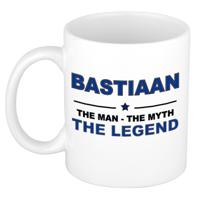Bastiaan cadeau mok - man myth legend - naam koffiemok / beker - wit en blauw - 300 ml