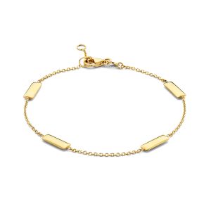 Armband Staafjes geelgoud 17-18,5 cm