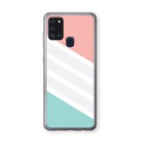 Strepen pastel: Samsung Galaxy A21s Transparant Hoesje