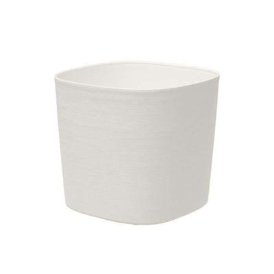 Pot met waterreserve - GARDEN ID Respect - Wit 30 x 30 cm - 100% huishoudelijk afval - 100% recyclebaar - Gestructureerd oppervlak.