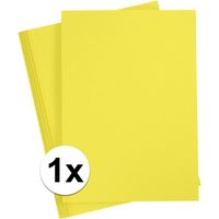 Geel knutselpapier A4 formaat - thumbnail