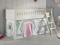 Bed SCOTY halfhoogslaper 90x200 cm witte pijnboom tent Chateau - thumbnail