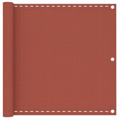 VidaXL Balkonscherm 90x400 cm hdpe terracottakleurig
