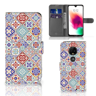Motorola Moto G7 | G7 Plus | Bookcase | Tiles Color | Portemonnee hoesje