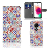 Motorola Moto G7 | G7 Plus | Bookcase | Tiles Color | Portemonnee hoesje Motorola Moto G7 | G7 Plus | Bookcase | Tiles Color | Portemonnee hoesje